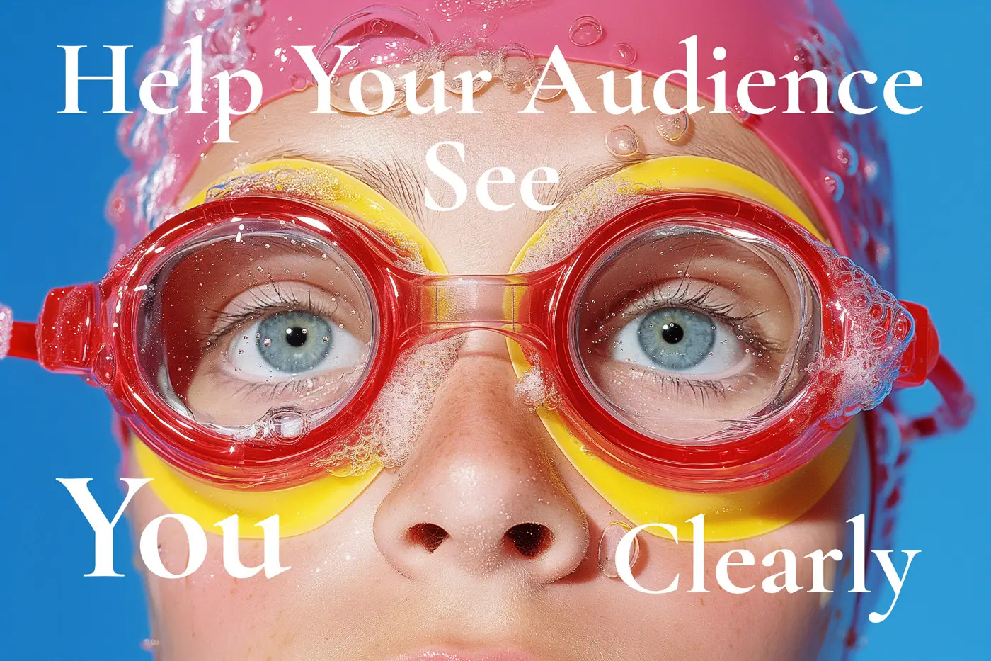 Girl with goggles seeing clearly